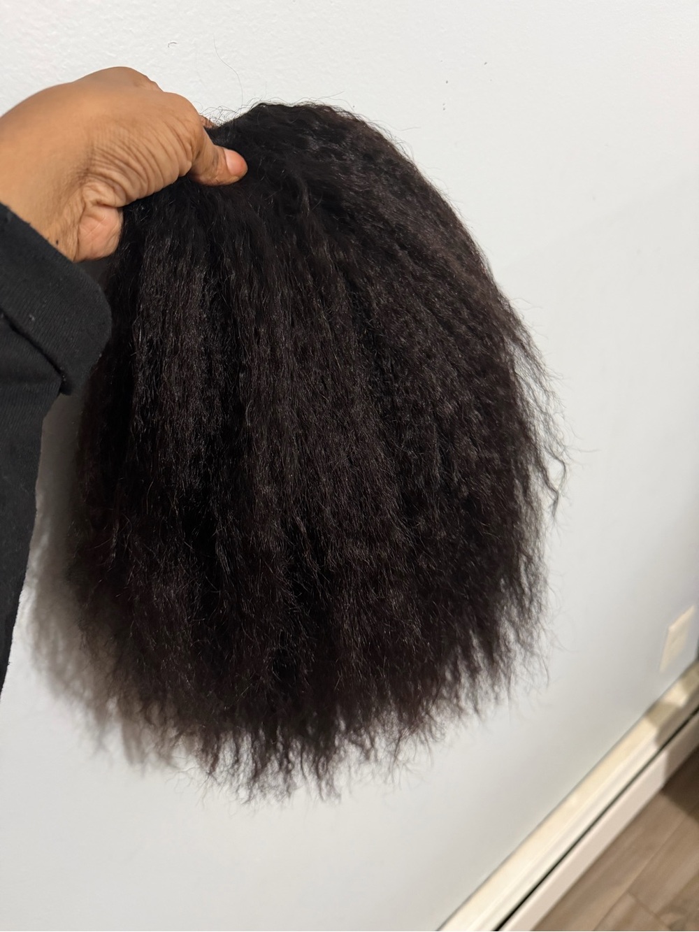 Natural Black Clip-In Hairpiece - Voluminous Texture